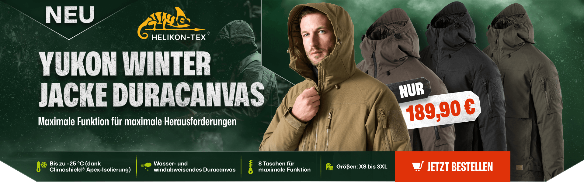 Neu: Yukon Winter Jacke Duracanvas